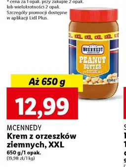 Lidl MCENNEDY Krem z orzeszków ziemnych 650g oferta