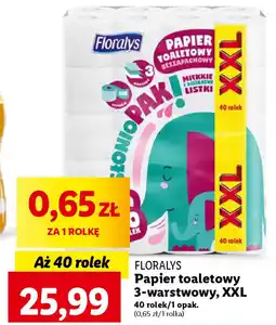 Lidl FLORALYS Papier toaletowy 40 rolek oferta