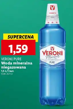 Lidl VERONI PURE Woda mineralna niegazowana 1,5 l oferta