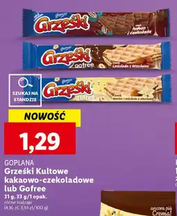 Lidl GOPLANA Grześki Kultowe kakaowo-czekoladowe lub Gofree 31 g oferta