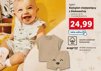 Lidl Lupilu Komplet niemowlęcy z biobawełny oferta