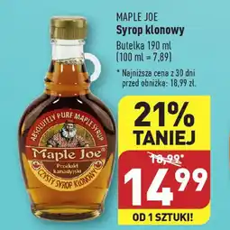 ALDI MAPLE JOE Syrop klonowy 190 ml oferta