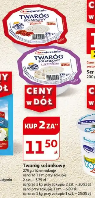 Auchan Twaróg solankowy 2 x 275 g oferta