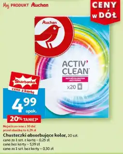 Auchan Chusteczki absorbujące kolor, 20 szt. oferta
