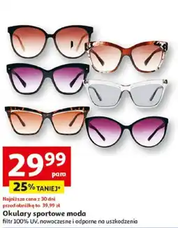 Auchan Okulary sportowe moda oferta