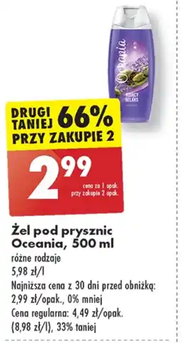Biedronka Żel pod prysznic Oceania oferta