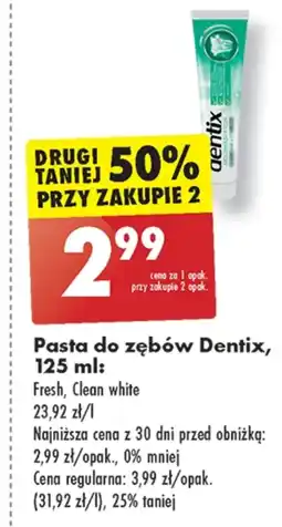 Biedronka Pasta do zębów Dentix oferta