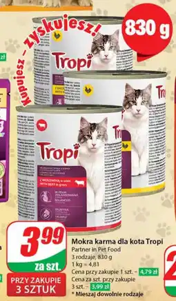 Dino Mokra karma dla kota Tropi 830 g oferta