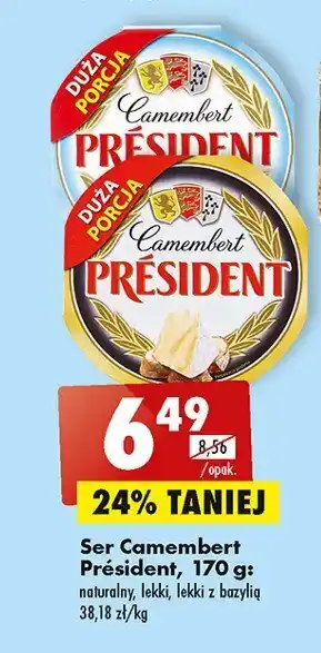 Biedronka Ser camembert lekki 1 SZT 170 G oferta