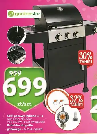 Auchan Grill gazowy indiana 1 SZT oferta