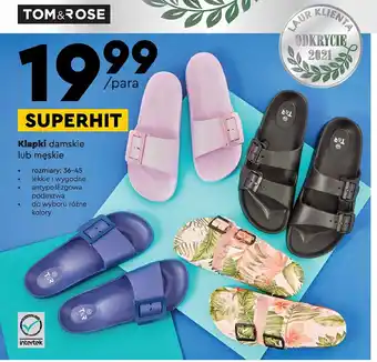 Biedronka Klapki męskie 36-45 1 SZT oferta