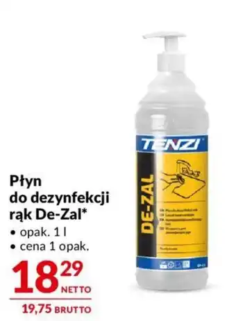 Makro Płyn do dezynfekcji rąk De-Zal 1 L oferta