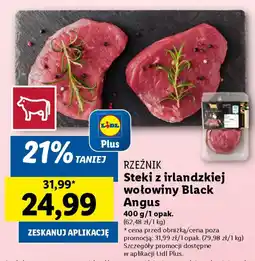 Lidl RZEŹNIK Steki z irlandzkiej wołowiny Black Angus 400 g oferta