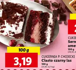 Lidl CUKIERNIA P. CHOJECKI Ciasto czarny las 100 g oferta