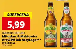 Lidl BROWAR FORTUNA Miłosław & Makłowicz ArcyIPA lub ArcyLager 500 ml oferta