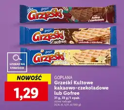 Lidl GOPLANA Grześki Kultowe kakaowo-czekoladowe lub Gofree 31 g oferta