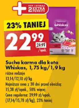 Biedronka Sucha karma dla kota Whiskas 1,75/1,9 kg oferta
