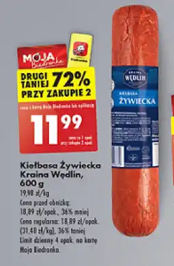 Biedronka Kiełbasa Żywiecka Kraina Wędlin 600g oferta