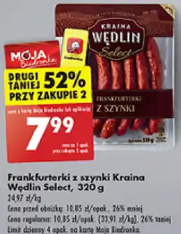 Biedronka Frankfurterki z szynki Kraina Wędlin Select 320 g oferta