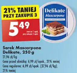 Biedronka Serek Mascarpone Delikate 250g oferta