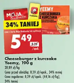 Biedronka Cheeseburger z kurczaka Yeemy 190 g oferta