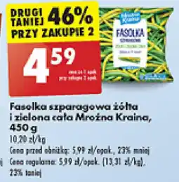 Biedronka Fasolka szparagowa żółta i zielona cała Mroźna Kraina 450 g oferta