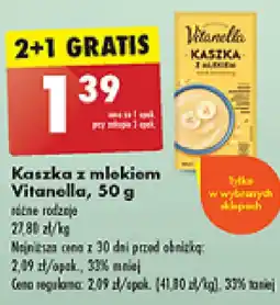 Biedronka Kaszka z mlekiem Vitanella 50 g oferta