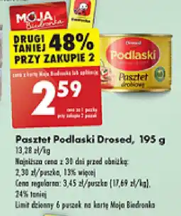 Biedronka Pasztet Podlaski Drosed 195g oferta