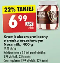 Biedronka Krem kakaowo mleczny o smaku orzechowym Nussmilk 400 g oferta
