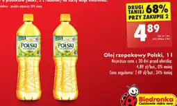 Biedronka Olej rzepakowy Polski 1l oferta