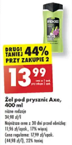 Biedronka Żel pod prysznic Axe, 400 ml oferta