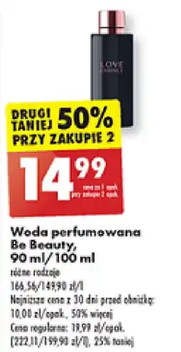 Biedronka Woda perfumowana Be Beauty, 90 ml/100 ml oferta
