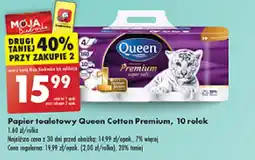 Biedronka Papier toaletowy Queen Cotton Premium 10 rolek oferta