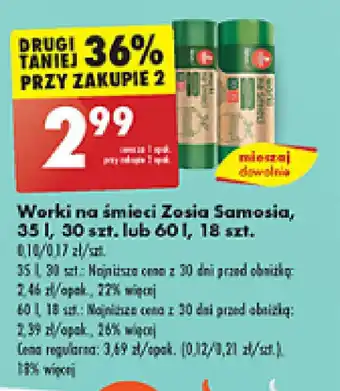 Biedronka Worki na śmieci Zosia Samosia 18 / 36 szt. oferta