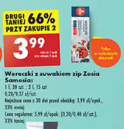 Biedronka Woreczki Woreczki z suwakiem zip Zosia Samosia 15-20 szt. oferta