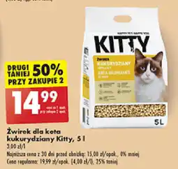 Biedronka Żwirek dla kota kukurydziany Kitty, 5 l oferta