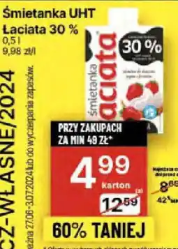 Delikatesy Centrum Śmietanka UHT Laciata 30% 0,5l oferta