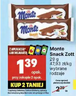 Delikatesy Centrum Monte Snack Zott 29g oferta