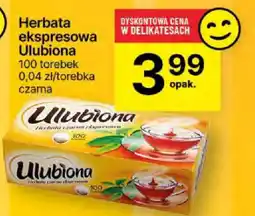 Delikatesy Centrum Herbata ekspresowa Ulubiona 100tb oferta
