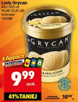 Delikatesy Centrum Lody Grycan 480-500ml oferta