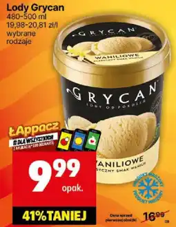 Delikatesy Centrum Lody Grycan 480-500ml oferta
