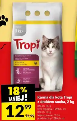 Twój Market Karma dla kota Tropi z drobiem sucha, 2 kg oferta