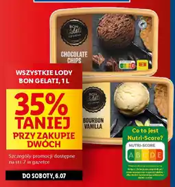 Lidl WSZYSTKIE LODY BON GELATI, 1 L oferta