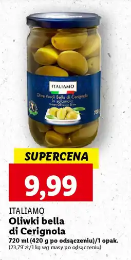 Lidl ITALIAMO Oliwki bella di Cerignola 720 ml oferta