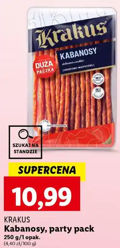 Lidl KRAKUS Kabanosy, party pack 250 g oferta