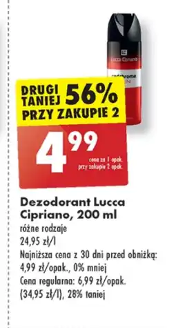 Biedronka Dezodorant Lucca Cipriano oferta
