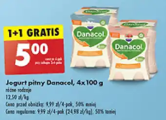 Biedronka Jogurt pitny Danacol, 4 x 100 g oferta