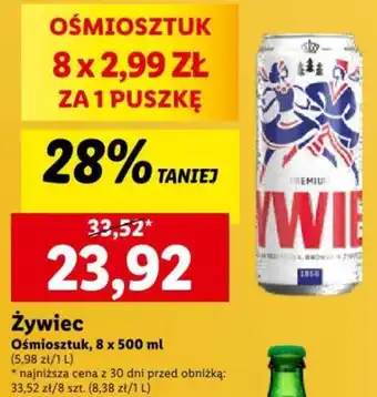 Lidl Żywiec 8 x 500 ml oferta