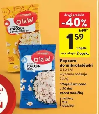 Intermarche Popcorn maślany Intermarche o la la! oferta