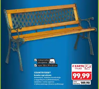 Kaufland Ławka ogrodowa Countryside oferta
